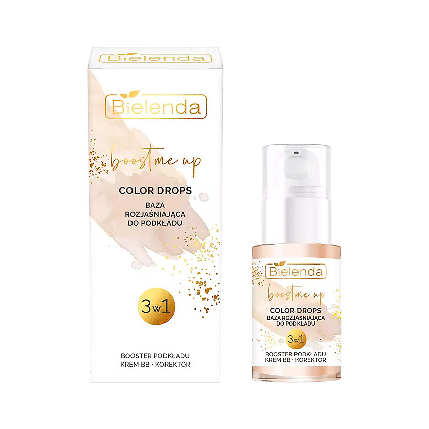 BIELENDA BOOST ME UP Color drops Светлая основа под макияж 3в1 купить