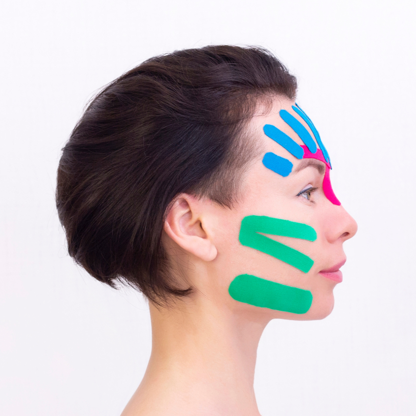 Taping Face To Prevent Wrinkles