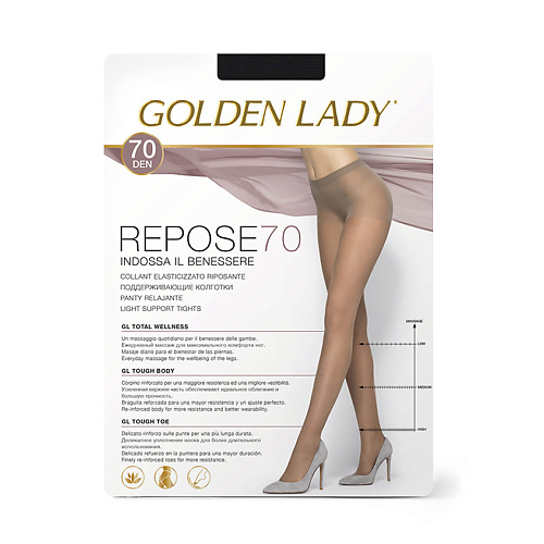 GOLDEN LADY Колготки женские 70 den Repose Nero 2 golden lady носки forte укороченный nero 39 41