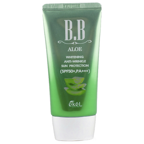 EKEL Тональный ББ крем с Алоэ Увлажняющий BB Cream Aloe Sun Protection SPF50+ PA+++ ekel крем солнцезащитный с алоэ soothing