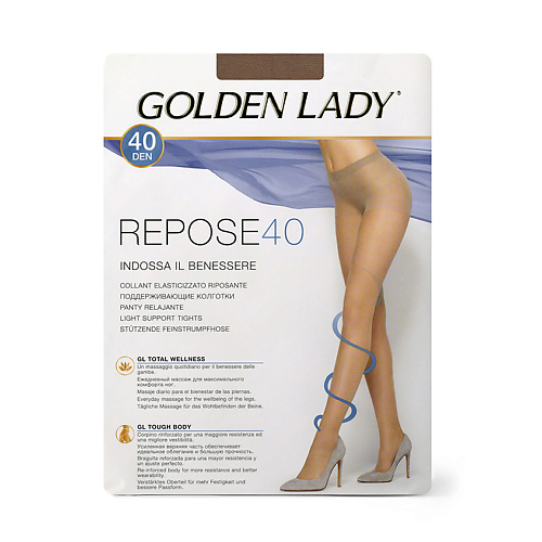 GOLDEN LADY Колготки женские 40 den Repose Visone 5 minimi носки женские укороченные однотонные nero 35 38 mini bamboo 2201