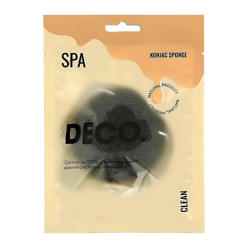 DECO. Спонж из конняку black deco спонж из конняку clean seashell