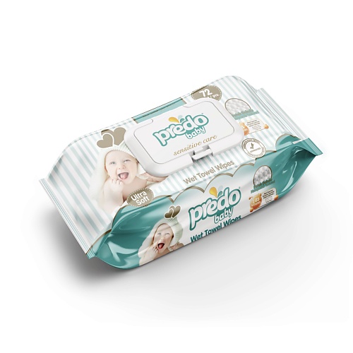 PREDO Детские влажные салфетки Sensitive care 72 pamperino детские влажные салфетки eco biologico pentapack 2