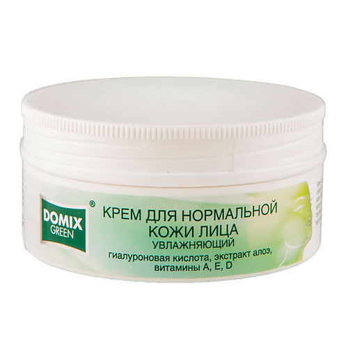 DOMIX GREEN Увлажняющий крем для нормальной кожи лица с гиалуроновой кислотой, витаминами A, E 75.0 domix миска для краски желтая domix green professional