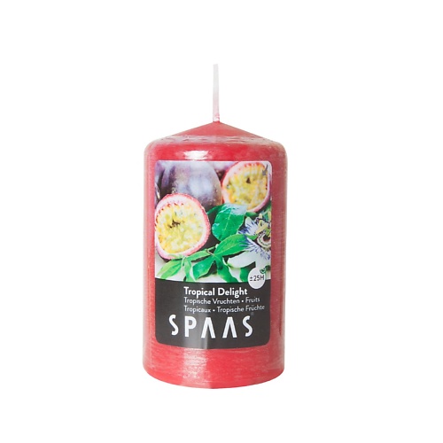 SPAAS Свеча-столбик ароматическая Тропический восторг 1 свеча ароматическая 12х5 см столбик марокканский апельсин 500037