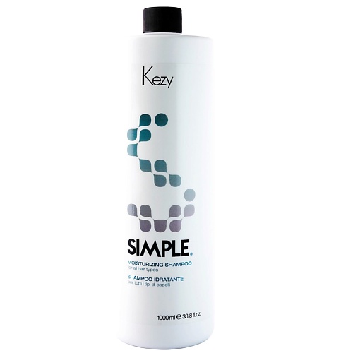 KEZY Шампунь увлажняющий для всех типов волос с пантенолом, бетаином SIMPLE 1000 увлажняющий кондиционирующий шампунь recharge 200 016 1000 мл