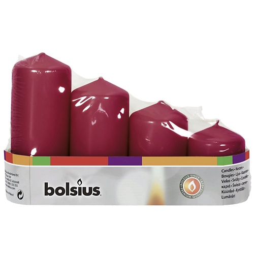 BOLSIUS Свечи столбик Bolsius Classic темно-красные bolsius свеча столбик classic золотая 253