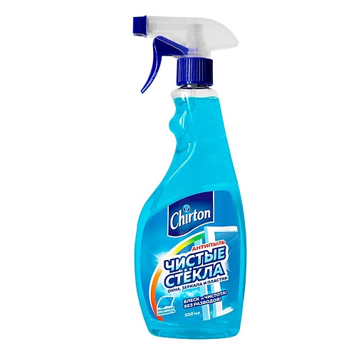 CHIRTON Чистящее средство для мытья стекол и зеркал "Морская свежесть"