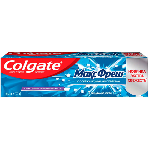 COLGATE Зубная паста МАКС ФРЕШ Взрывная мята 100 colgate отбеливающая зубная паста макс блеск со сверкающими кристаллами