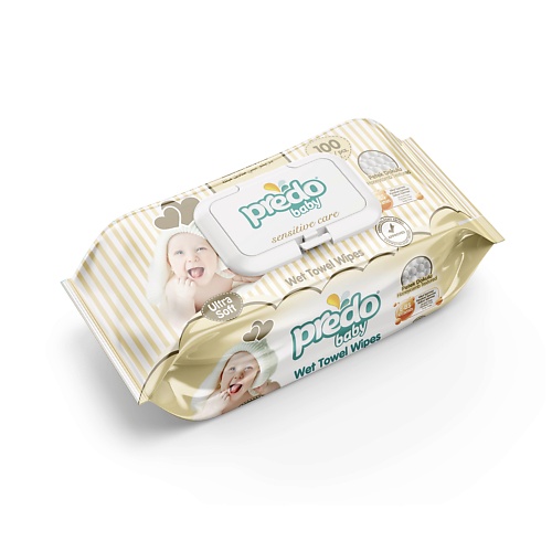 PREDO Детские влажные салфетки Sensitive care 100 lp care салфетки влажные с гидрофильным маслом 15 0