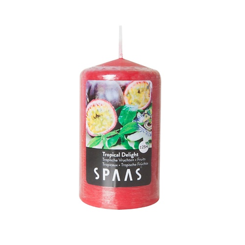 SPAAS Свеча-столбик ароматическая Тропический восторг 1 свеча ароматическая 8х5 см столбик горная лаванда 500624
