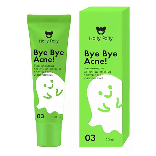 Маска для лица HOLLY POLLY Очищающая пилинг-маска против акне Bye Bye Acne