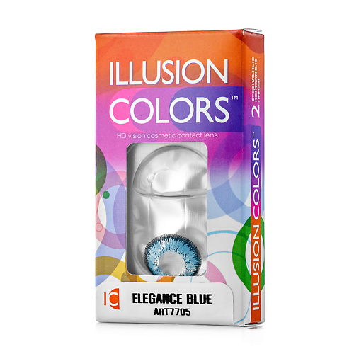 фото Illusion цветные контактные линзы illusion colors elegance blue