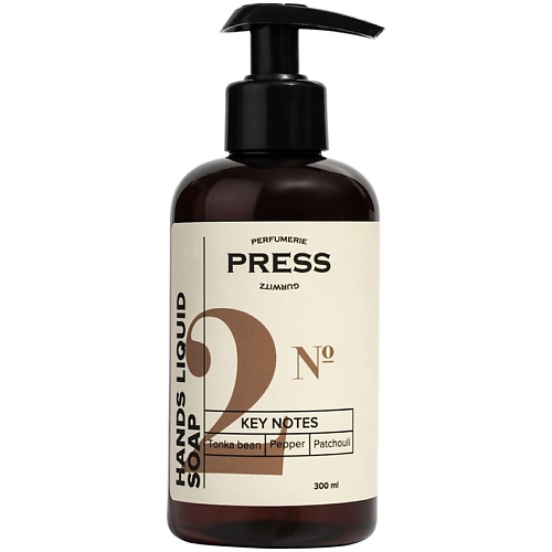 PRESS GURWITZ PERFUMERIE Жидкое мыло для рук №2 увлажняющее с алоэ и авокадо парфюмированное 300 press