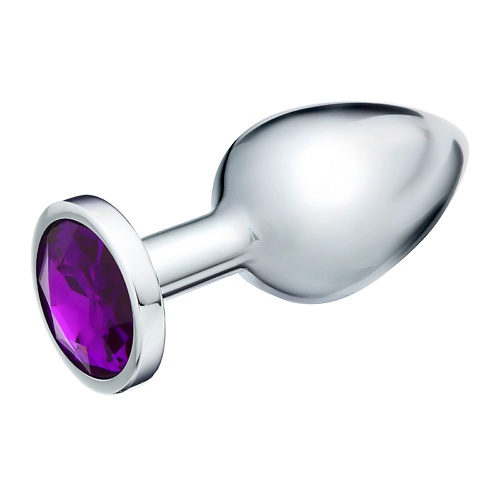 ОКИ-ЧПОКИ Анальная пробка, с тёмно-фиолетовым кристаллом hot planet анальная вибропробка с ручкой кольцом mars