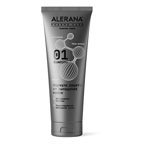 ALERANA Pharma Care Шампунь для мужчин против выпадения волос 260 стимулирующий шампунь против выпадения волос bioactive treatment f43v00210 1000 мл