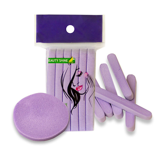 BEAUTY SHINE Спонж косметический для умывания Фиолетовый спонж для макияжа solomeya косметический со срезом 1 штука