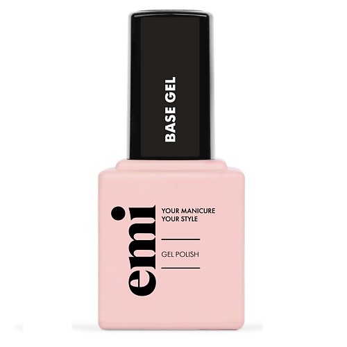 EMI Прозрачное базовое гель-лаковое покрытие для ногтей E.MiLac Base gel камуфлирующее базовое покрытие для гель лака camouflage base monami quartz pink 8 мл