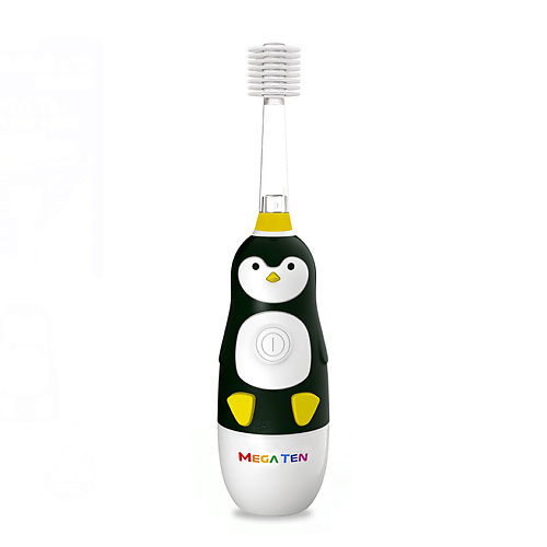MEGA TEN Детская электрическая зубная щетка KIDS SONIC Пингвиненок mega ten электрическая зубная щетка пингвиненок в наборе kids sonic