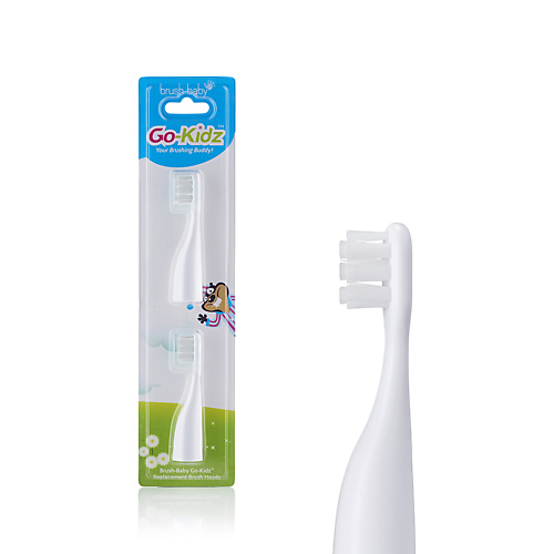 BRUSH-BABY Go-Kidz Насадки к зубной щетке с 3 лет зубная паста brush baby