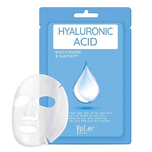 Маска для лица YU.R Тканевая маска для лица с гиалуроновой кислотой ME Hyaluronic Acid Sheet Mask cosrx hydrium triple hyaluronic water wave sheet mask 1 sheet mask 0 67 fl oz 20 ml