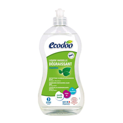 ECODOO Средство для мытья посуды с Уксусом 500 mr green средство для мытья посуды тропические фрукты 500