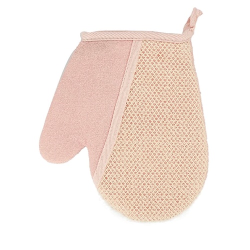 DECO. Мочалка-рукавица для тела розовая (нейлон) kallyeas мочалка шар для тела
