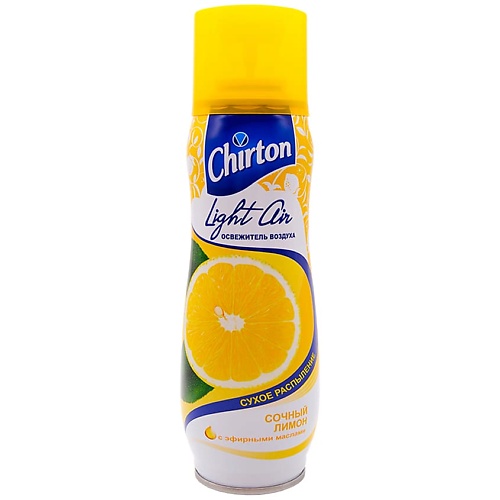 CHIRTON Освежитель воздуха аэрозольный сухое распыление Сочный лимон Light Air 300 chirton освежитель воздуха летние ягоды 300
