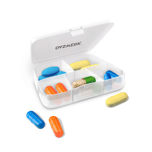 DASWERK Таблетница 5 отделений daswerk таблетница контейнер органайзер для лекарств и витаминов maxi