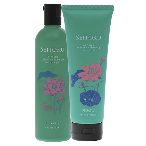 BIGAKU Набор для ухода за волосами Seitoku Oily Scalp Refresh&Volume Up artdeco набор для макияжа глаз natural volume