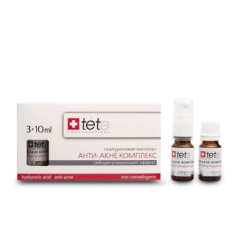 TETE COSMECEUTICAL Лосьон косметический Hyaluronic acid + Anti-acne complex 30 tete cosmeceutical лосьон косметический medicell 24h anti wrinkle eyes 30