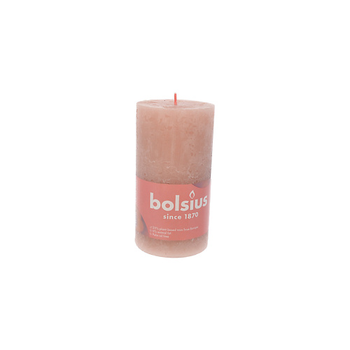 BOLSIUS Свеча рустик Shine туманно-розовая 415 bolsius свеча столбик арома true scents манго 263