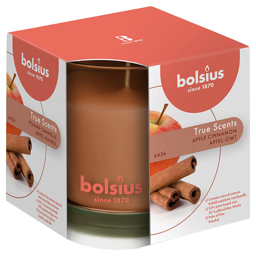 BOLSIUS Свеча арома True scents яблоко с корицей 799 bolsius свечи чайные арома bolsius яблоко с корицей
