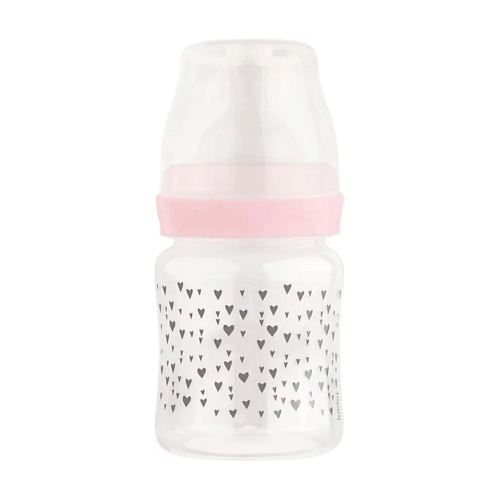 Бутылочка для детей LUBBY Бутылочка для кормления с соской молочной и широким горлышком, с рождения