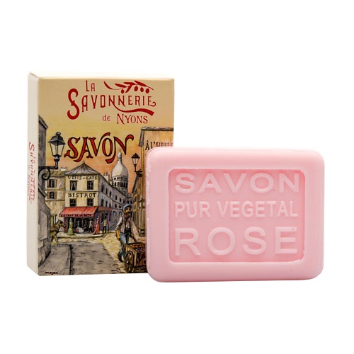 LA SAVONNERIE DE NYONS Гостевое мыло с розой Монмартр 25.0 la savonnerie de nyons марсельское мыло в форме куба с хлопком 100 0