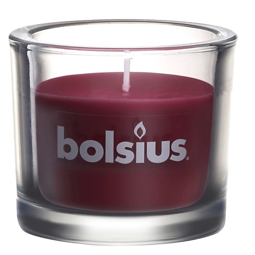 BOLSIUS Свеча в стекле Classic темно-красная 764 bolsius свеча в стекле classic 80 розовая 764