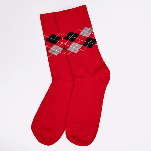 WOOL&COTTON Носки мужские интарсия Красные носки в банке для офисного трудяги мужские микс