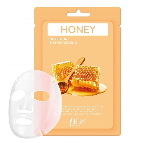 фото Yu.r тканевая маска для лица с экстрактом мёда me honey sheet mask