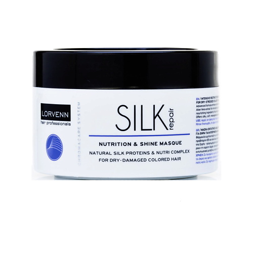 LORVENN HAIR PROFESSIONALS Интенсивная реструктурирующая маска  с протеинами шёлка SILK REPAIR 500.0 lorvenn hair professionals эликсир с жидким шелком silk repair shine elixir 100