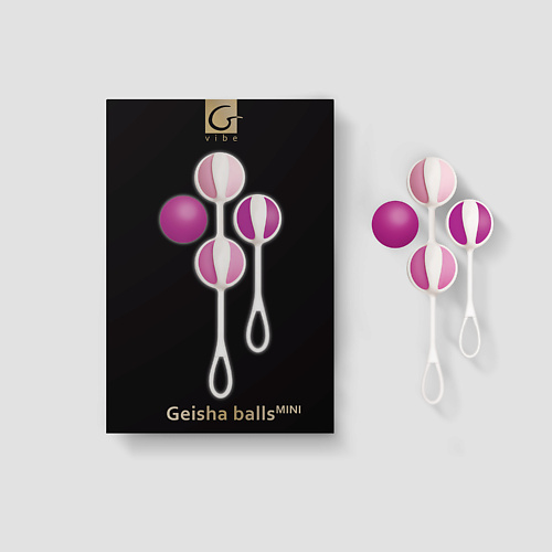 GVIBE Geisha balls Mini Raspberry Вагинальные шарики Тренажер Кегеля mystim вагинальные виброшарики с миостимуляцией и пультом ду geisha balls vibe jane untamed