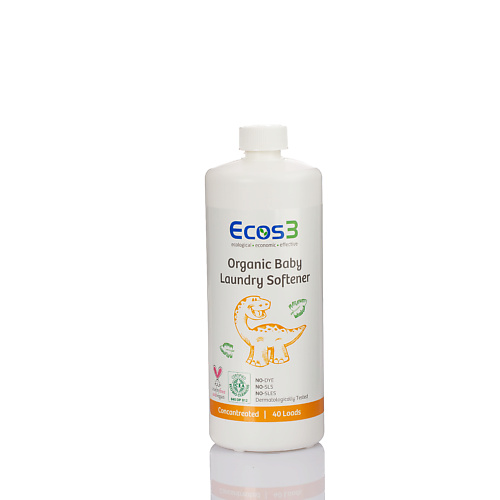 ECOS3 Органический кондиционер для детского белья 1000 мыльные орехи натуральное средство для стирки детского и постельного белья s mukorossi 200
