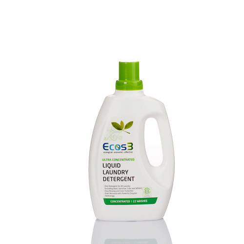 ECOS3 Органическое жидкое средство для стирки белья 750 funs жидкость концентрированная для стирки белья с антибактериальным эффектом сменный блок 720 г