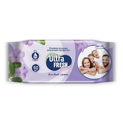 ULTRA FRESH Влажные салфетки для всей семьи Family 60 ultra fresh влажные салфетки antibacterial 72
