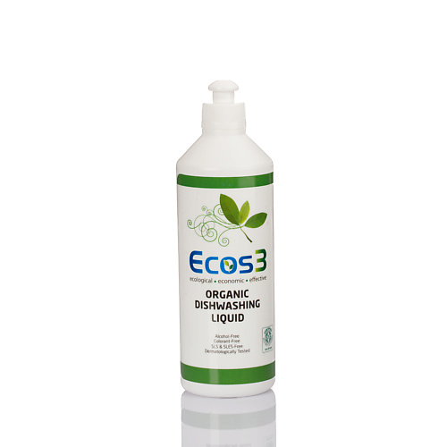 ECOS3 Органическая жидкость мытья посуды 500 ecos3 обезжириватель для мытья посуды 750