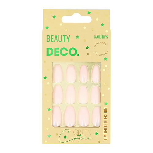 DECO. Набор накладных ногтей GREEN COUTURE beauty fox набор фигурных страз для декора ногтей и апельсиновая палочка мечтай сияй