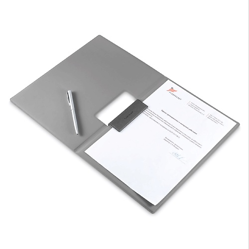 FLEXPOCKET Папка- планшет из экокожи с крышкой и магнитом для документов flexpocket карман для пропуска бейджа или проездного вертикальный