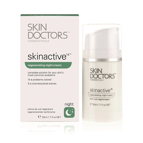 SKIN DOCTORS Крем ночной регенерирующий Skinactive14 night cream 50.0 skin doctors instant eyelift сыворотка для глаз против морщин и отеков мгновенного действия 10 мл