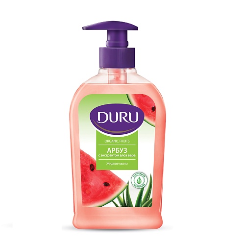 DURU Жидкое мыло Арбуз с экстрактом алоэ вера 300 ecos3 органическое жидкое мыло алоэ вера 500