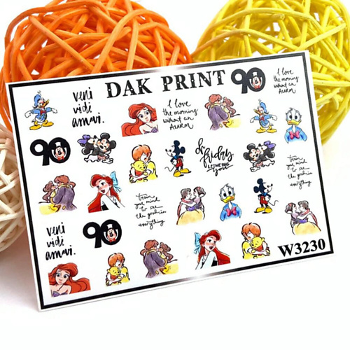DAK PRINT Слайдер-дизайн для ногтей W3230 dak print слайдер дизайн для ногтей m827