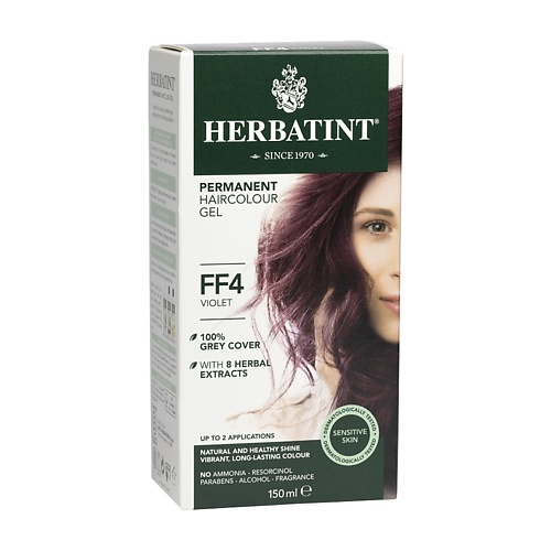 HERBATINT Гель-краска  для волос гель краска для волос herbatint стойкая без аммиака тон 4m махагон каштан 150 мл